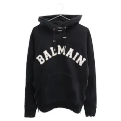 BALMAIN (バルマン) フロントロゴプルオーバーパーカー 3642I377 ブラックのサムネイル