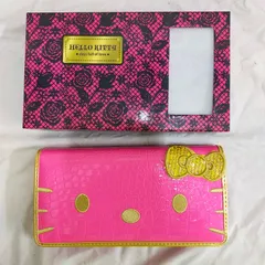 FG800 ハローキティ B&R クロコダイル風 ワレット 即決対応 未使用 箱付 ピンク