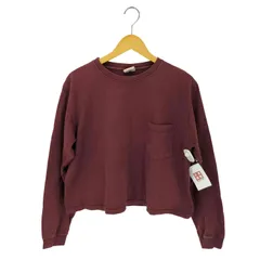 グッドウェア Goodwear USA製 クロップド ウォッシュ加工ポケットL/S Tシャツ レディース  M