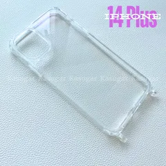 ストラップ用 iPhone14Plus ストラップホール付き クリア スマホ ケース 取り外し可能 落下防止 ショルダー クロスボディ iPhone 透明 スマホ ケース スマホケース KASUGAR No.110