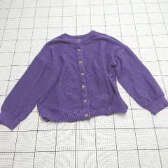 ◇ ⊇ ehka sopo エヘカソポ シンプル系 長袖 ニットカーディガン サイズF パープル系 レディース E  【1508200024349】