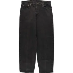 古着 90年代 リーバイス Levi's 550 RELAXED FIT ブラックデニム テーパードデニムパンツ USA製 メンズw34相当 ヴィンテージ/evb010704