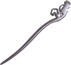 【数量限定】一本簪 黒壇 シンプル 手作り簪 木製 髪飾り 一本 ヘアアクセサリー 簪 かんざし 浴衣 天然木 着物 和装小物 [LeafIn] (リス)