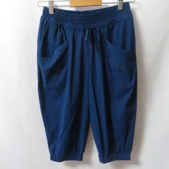 古着 レディースS adidas/アディダス カプリパンツ ハーフパンツ スポーツ トレーニング ジム ヨガ ネイビー BS0552 fg4584