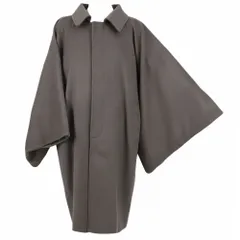 在庫処分 和装コート 角袖 カシミヤ混 チャコール モカ ロング メンズ Mサイズ 日本製 着物 防寒 秋冬 おしゃれ No.3-0715