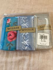 【shiki様専用】☆【新品・未使用】FEILER・フェイラー‪ ハンカチタオル‪　ターコイズブルーバラ柄　1枚♪