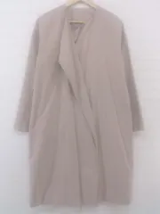 ◇ ノーブランド 長袖 ガウン コート サイズM ピンクベージュ系 レディース E  【1302160019076】