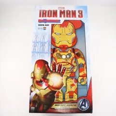 BE@RBRICK(ベアブリック) アイアンマン マークXLII(42) ダメージVer. 1000% アイアンマン3 完成品 可動フィギュア メディコム・トイのサムネイル