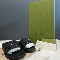 【24時間以内発送】新品未使用✨　GUCCI グッチ　スライドサンダル　ブラック　23.5cm