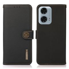 【新着商品】横置きスタンド機能 写真収納 3枚 大容量 カード収納 ストラップホール有り スピーカーホール付き マグネット式ボタン 耐衝撃 高級本皮 耐摩擦 シュリンクカーフレザー 財布型 カバー Ayakumo g24 モト 本革 手帳型 ブラック ケース