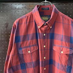 80s CHAPS Ralph Lauren チェックシャツ　レッド×ネイビー