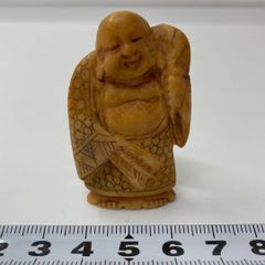 時代根付 極上細密彫り白材 マンモス牙製 作家物 天然素材 在銘 正光