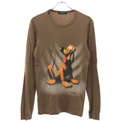 DOLCE&GABBANA×Disney ドルチェ＆ガッバーナ ディズニー プルートプリント ロングスリーブカットソー  ブラウンのサムネイル