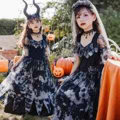 ハロウィン キッズ 子供用 悪魔 子供用 ゾンビ花嫁 黒悪魔 吸血鬼 お化け 仮装 コスチューム 女の子 プリンセススカート 魔女 天使 コスプレ衣装 ハロウィン衣装 仮装 クリスマス プレゼント衣装 保育園 xiaojing25