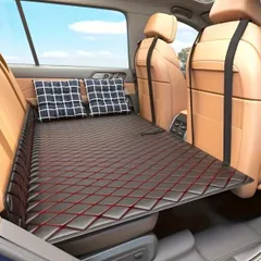 車用マットレス 全車種対応 折りたたみ式 持ち運び 便利  持ち運び可能 車内 インテリア 華やか 旅行好き 休息 快適な睡眠 プレゼント 人工皮皮革 車中泊 マット 車用ベッド 後部座席マット アウトドア キャンプ  コンパクト収納 緊急 災害 カー用品