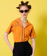 MAISON SPECIAL/メゾンスペシャル　ステッチブロックトップス　ポロシャツのサムネイル