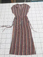 ◇ ⊂ ザラトラファルック カジュアル ノースリーブ ロング ドロストワンピース サイズUSA S マルチカラー系 レディース E  【1508060020284】