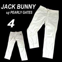 JACK BUNNY by PEARLY GATES ジャックバニー メンズ ゴルフパンツ 4 ウェア 262-7231801 ロゴ ホワイト系 (E048)★