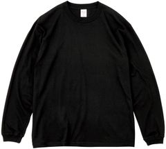00114-BLC/Printstar 5.6オンス ヘビーウェイトビッグLS-Tシャツ/ブラック