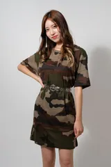 フランス軍 PETIT BATEAU/プチバトー CCE カモフラージュ ワンピース（新品）ONE-PIECEのサムネイル