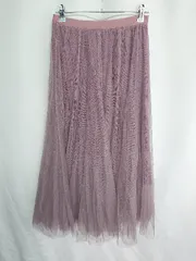 ◇ Θ fifth フィフス チュール ウエストゴム ロング丈 フレア スカート サイズ表記なし ピンク系 レディース E  【1410100007431】