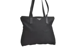 PRADA プラダ ヴィンテージ ナイロン レザー トート ハンドバッグ ブラック 3599N
