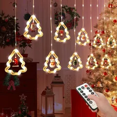 Yokatta クリスマス イルミネーション クリスマスツリー 屋内屋外兼用 イルミネーションライト クリスマス飾り クリスマスチャームアクセサリー USB給電タイプ 3M LED125球 リモコン付きのサムネイル