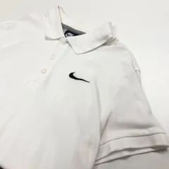 NIKE ポロシャツ 半袖 ロゴ刺繍 ホワイト レディースXL