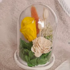 フラワードーム🌸プリザーブドフラワー🌸薔薇🌹ドライフラワー🎁プレゼント✨ご自宅用✨No,90