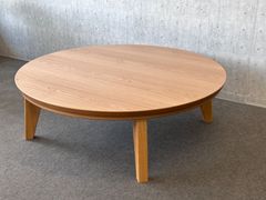 大型　120丸　コタツ　ヒーター付き　オーク突き板