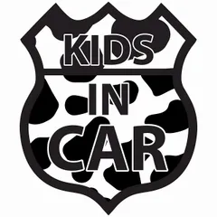 KIDS IN CAR ステッカー うし柄 ルート66 カーステッカー シール sticker 車ステッカー ステッカー 車 サインステッカー ドライブ 防水 屋外 屋内
