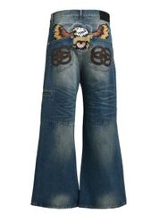 BREATH / chain eagle patch denim pants