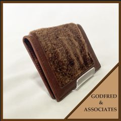 ✱GODFRED＆ASSOCIATES（ゴッドフレッド アンド アソシエイツ）✱カードケース（ブラウン）※フェイクファー【メンズ】