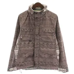 ホワイトマウンテニアリング White Mountaineering PERTEX×ETHNIC PATTERN JACKET ジャケット ブルゾン ジップアップ フード スタンドカラー 総柄 ネイティブ 0 XS 紫 パープル WM1173211 /NW12のサムネイル