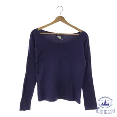 【訳アリ】Agnes b アニエスベー トップス カットソー Ｕネック カジュアル シンプル 長袖 レディース パープル 3 日本製 901-12897 送料無料 古着