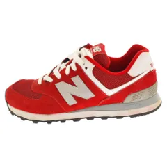 New Balance (ニューバランス) WL574SRG スウェード ローカットスニーカー レッド US7.5/24.5cm レディース