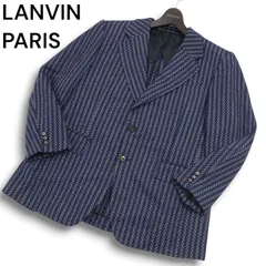 LANVIN PARIS ランバン パリ 秋冬★ ウール ツイード ヘリンボーン テーラード ジャケット ブレザー Sz.ST48 メンズ