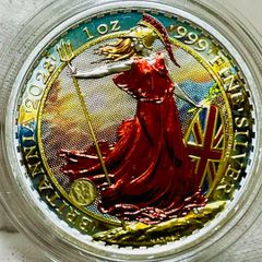 ブリタニア 銀貨 2022 英国 グリーティングフロムマーズ カラー ...