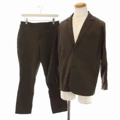 デサント DESCENTE セットアップ 上下 テーラードジャケット 2B パンツ スラックス S M 茶 ブラウン /YMのサムネイル