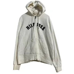 TOMMY HILFIGER ロゴスウェット パーカー レディース XL ホワイトトミーヒルフィガー ビッグサイズ 古着卸 アメリカ仕入 a701-5086
