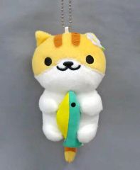 [중고] 키홀더 마스코트(캐릭터) 시로챠토라씨 봉제인형 키홀더 [이치반 쿠지 고양이 아츠메~마도로미 날씨~] E상
