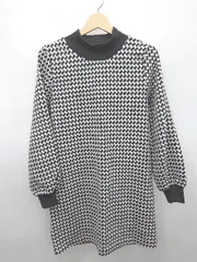 ◇ ⊇ SpRay スプレイ バイカラー　ハイネック 長袖 ミニ丈 ワンピース サイズM ブラック レディース P  【1408200022881】