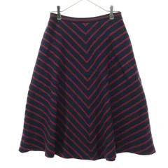 美品 niko and... ニコアンド ツートンカラー ミモレ丈 スカート レッド レディース 古着