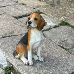 オールドMAX MARA作お昼寝ブラウンビーグル犬置物 陶磁器製 オールド