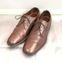 70s-80s?★ビンテージ★FREEMAN フリーマン★サイズ9.5C★26.5-27.0cm★プレーントゥ ビジネスシューズ★茶色 ブラウン◆is7-14<sale>のサムネイル