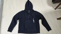 Tommy Hilfiger(トミーヒルフィガー) レディース リラックスフィット ミニフラッグ 裏起毛 ジップアップパーカー フード付き