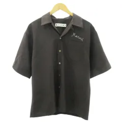 MARNI ネイビーオレンジ 半袖シャツ　ボーリングシャツ 楽天市場】MARNI マルニ トロピカルウール オープンカラー
