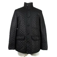 コムサイズム COMME CA ISM ジャケット 中わた 長袖 スタンドカラー 無地 M 黒 ブラック アウター /BTのサムネイル