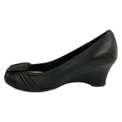 【極美品・未使用級】REGAL レザーフラットパンプス ブラック 24cm リーガル レザー パンプス フラット シューズ 24.5㎝ 黒 リボン