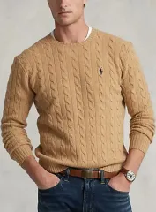 ポロラルフローレン ウール カシミア ケーブル ニット M